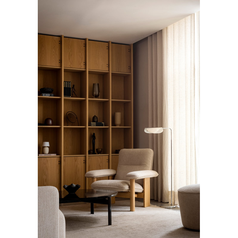 Brasilia Lounge Chair, Sheepskin Sahara, Dark Stained Oak