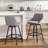 Absalom Modern Industrial Swivel Upholstered 25.6'' Linen Counter Stool with Metal Frame-505018660-474628404
