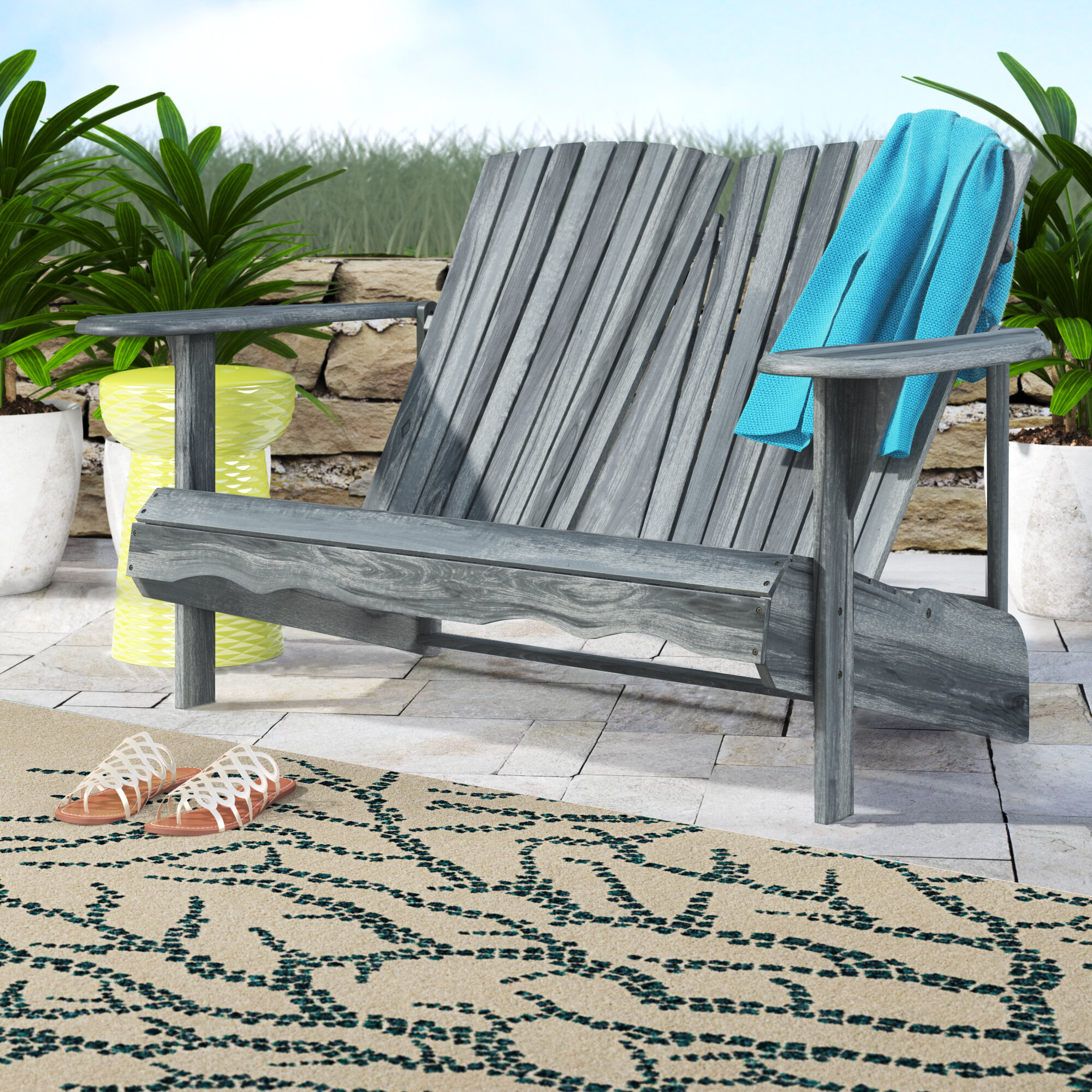 Rosecliff Heights Hartnell Acacia Outdoor Bench & Reviews | Wayfair