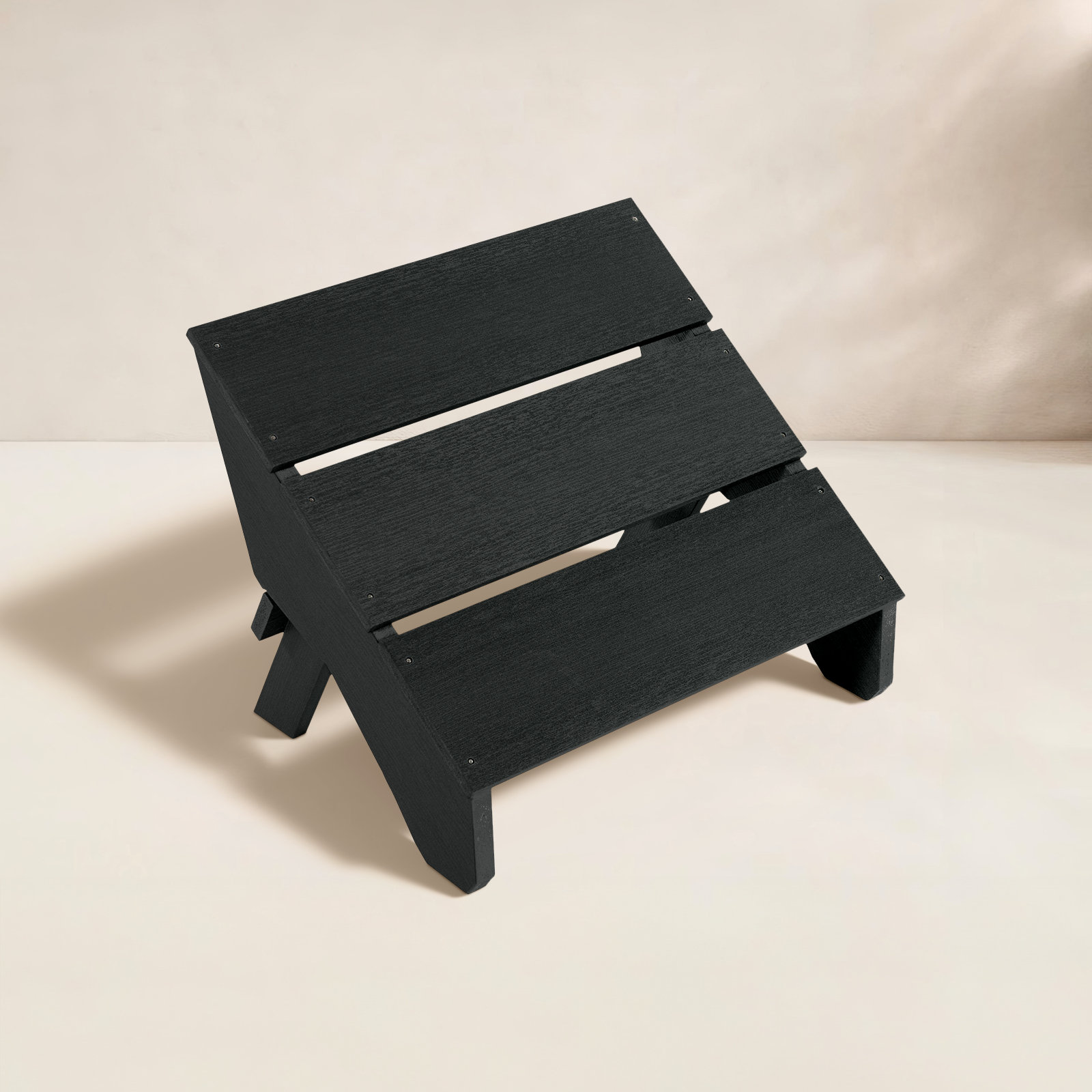 Byrnes Outdoor Ottoman, Black