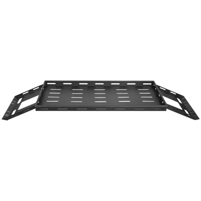 Porte-bagages arrière, pour Jeep Wrangler JK 2007-2024, capacité de 300 lb, porte-bagage de rangement intérieur en acier au carbone avec filet, organisateur de support à tablette pour équipement de voyage en camping, noir