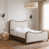 Crème lin texture tissu / brossé noyer sélectionné