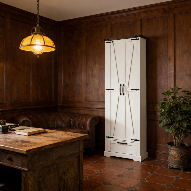 Armoire de rangement de salon moderne, armoire de rangement de cuisine, armoire de garde-manger (armoire seulement), Blanc