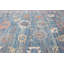 Tapis classique turc Oushak bleu rétro pour un décor élégant et sophistiqué
