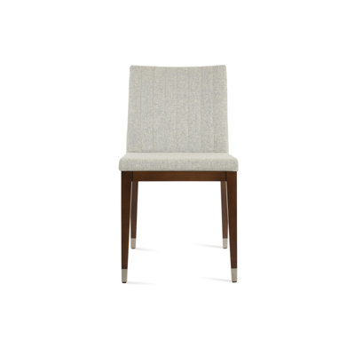 Zeyno Wood with Chrome Ring Side Chair
