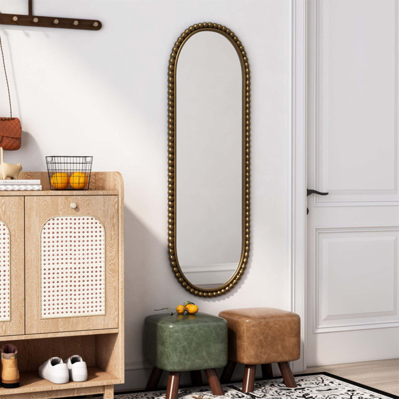 Miroir rétro Iron Art avec effet antique, parfait pour accrocher dans les salons, les chambres et les entrées., Doré