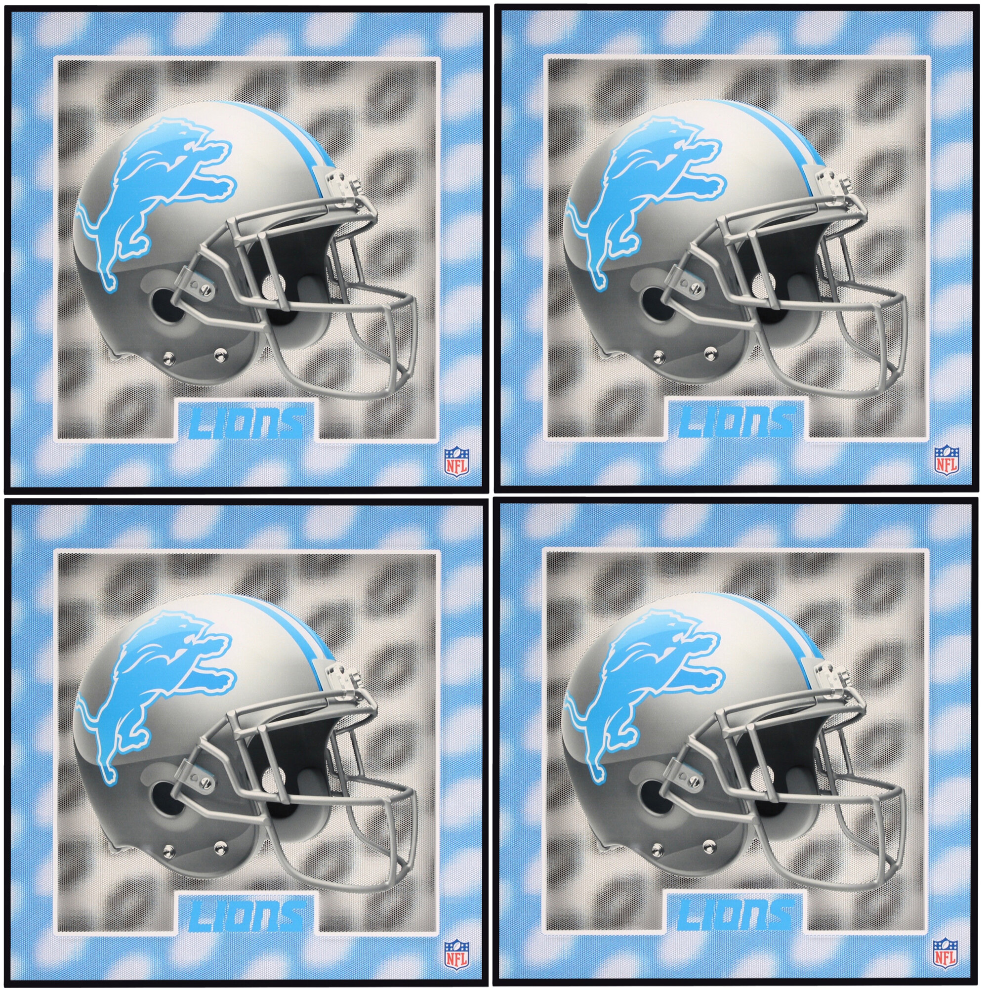 Detroit Lions Helmet Holographic Effect Coaster