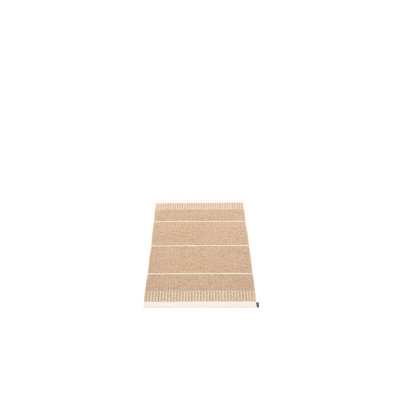 Belle Striped Area Rug in Brown/Pink