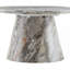 Table basse circulaire en panneau de fibres à densité moyenne gris texturé - diamètre 23,6 po, hauteur 13,7 po. Placage texturé gris, texture délicate, adaptable au plateau de table circulaire.