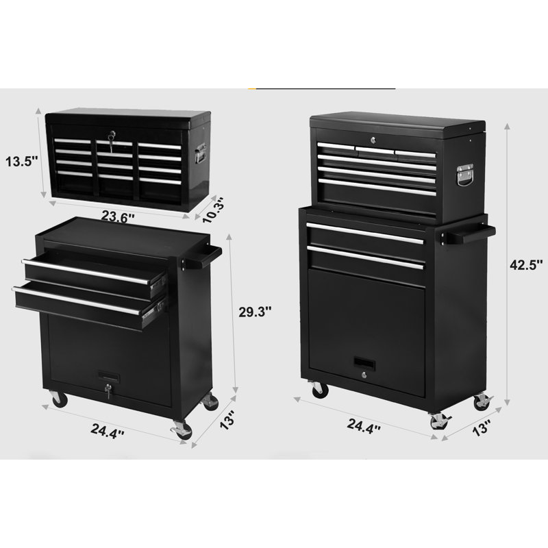 Mckade 24.4'' W Iron Bottom Rollaway Chest