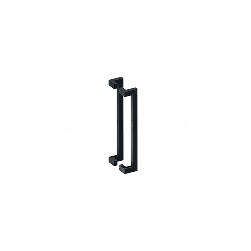 Deltana SSPOBB24U32D 24" BACK-TO-BACK MODERN OFFSET PULLS in Brushed Stainless, Paint Black