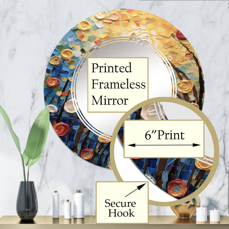 Miroir mural Zianya, 32 po x 32 po