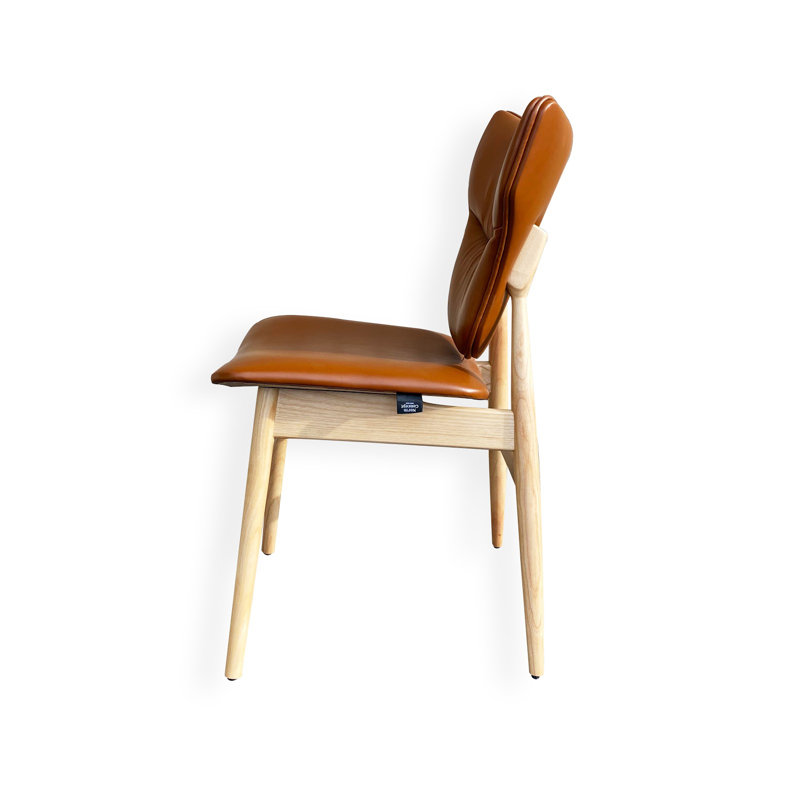 Aliane Tufted Side Chair in Cognac