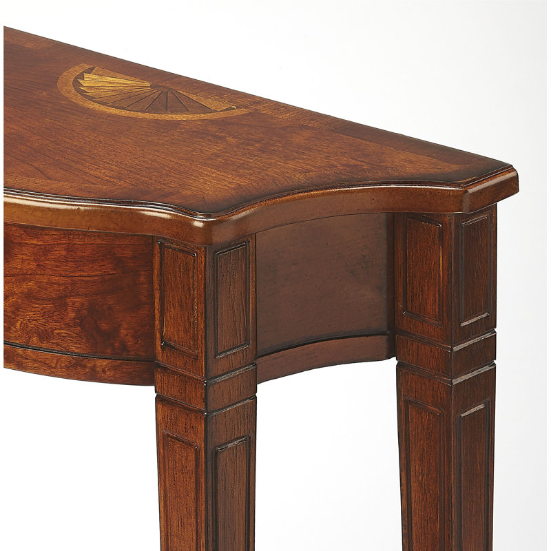 Chester Console Table, 32" H x 20" W x 9.5" D, Olive Ash Burl