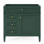 Meuble-lavabo moderne en bois massif + 36 po avec 2 tiroirs et tiroir escamotable, meuble-lavabo attrayant d'apparence 36 po, armoire pratique et sophistiquée-803122028-803122031