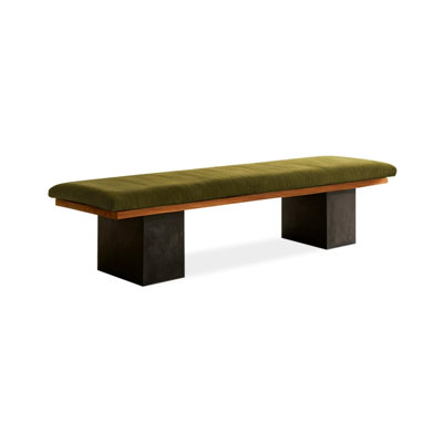 Green Upholstered Bench