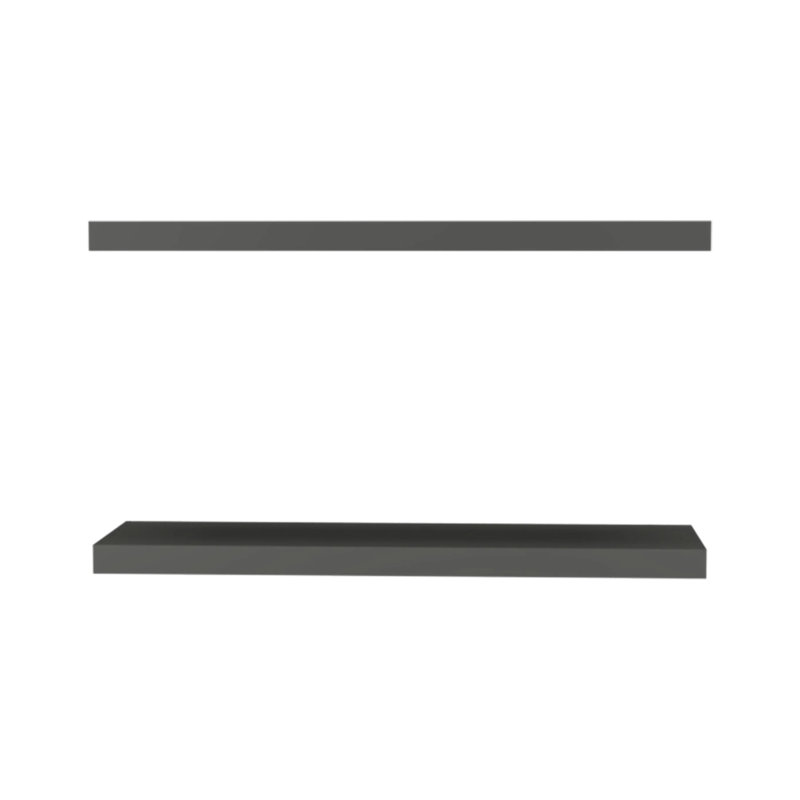 Grey Floating Shelf, 31.5" Width. Space Saving Minimalist Design. Wall Mounted, Horizontal, For Living Space, Particle Board 31.5 Inches Wide Shelf. Look Space. Primary Area, Made Of