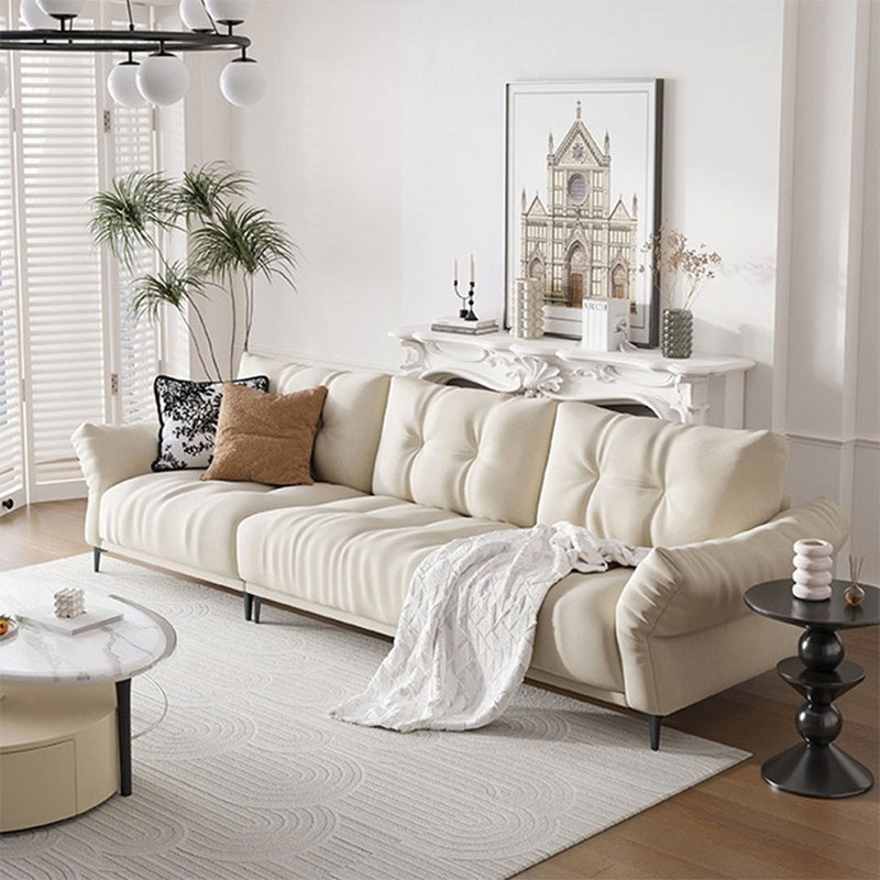 Coussin modulaire 118,11 po en polyester blanc, 32.28"H*118.11"L*39.37"W