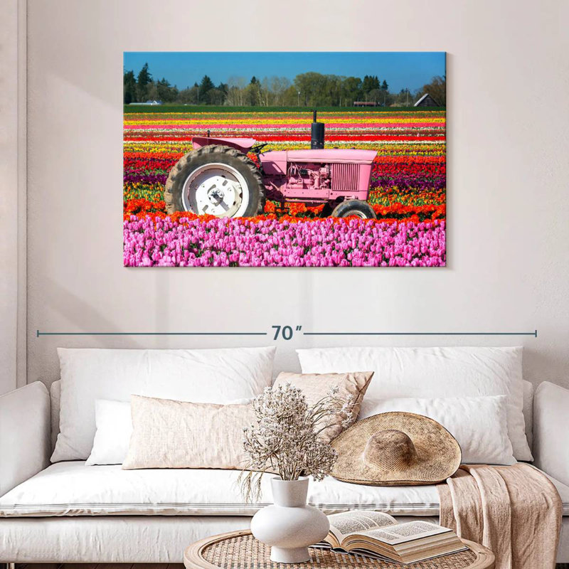 Tracteur de ferme à tulipes Alvord, H 30 po x l 45 po