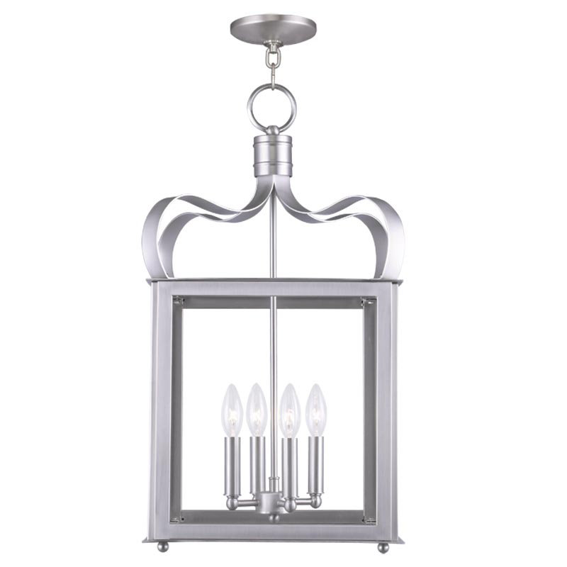 Aelwen 4 - Light Lantern Pendant, Brushed Nickel