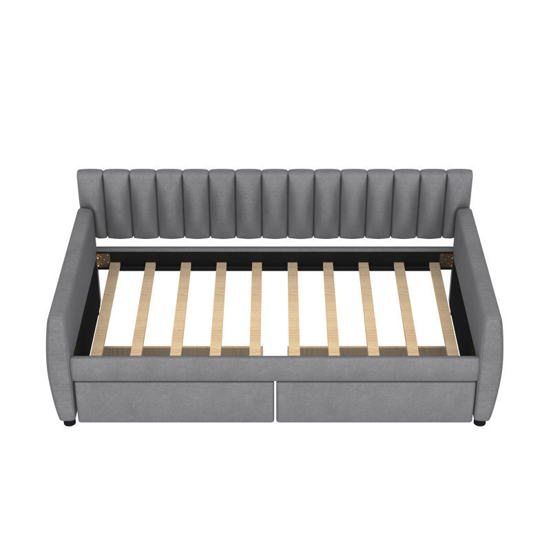 Jeanel Upholstered Daybed, Gray