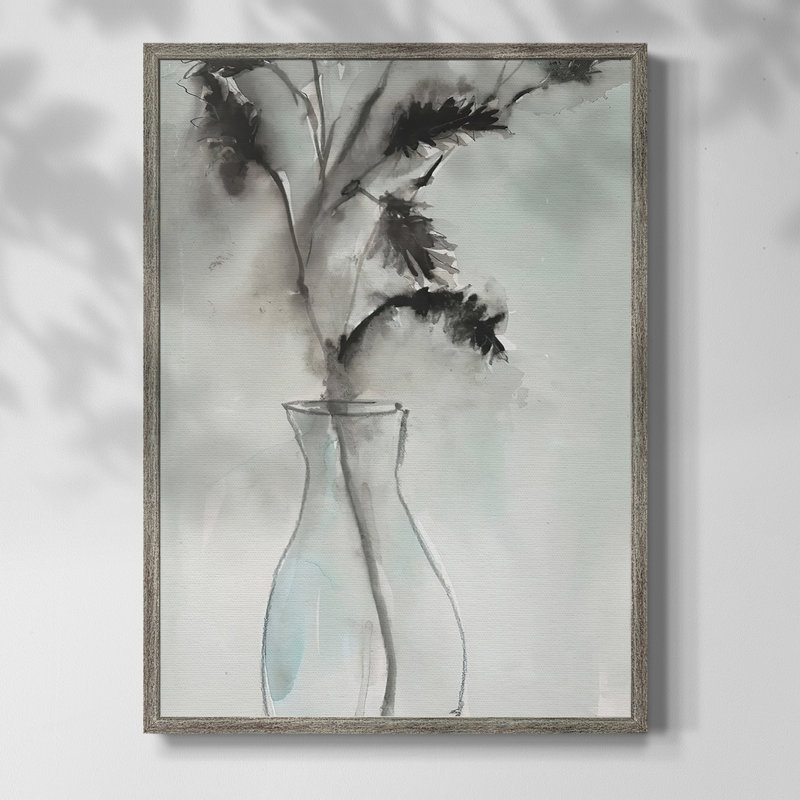 Soft Ferns II Framed Print - Solid Wood, 30" H x 24" W