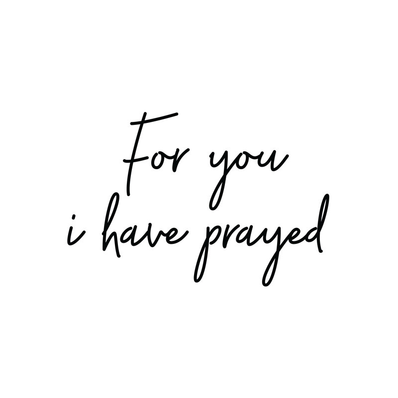 For You Too Have Prayed - Wrapped Canvas Print, 30cm H x 30cm W x 3.8cm D