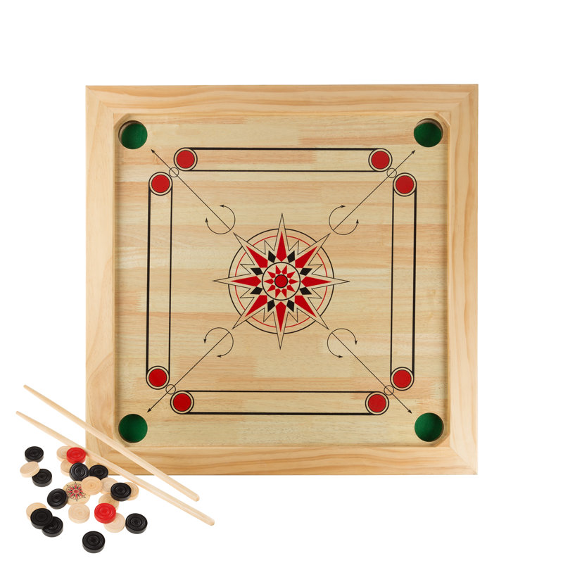 Ensemble de jeu de société Carrom avec accessoires