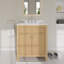 Meuble-lavabo simple autoportant 30 po avec plateau en marbre Pendry-114679306-125027491-125027493