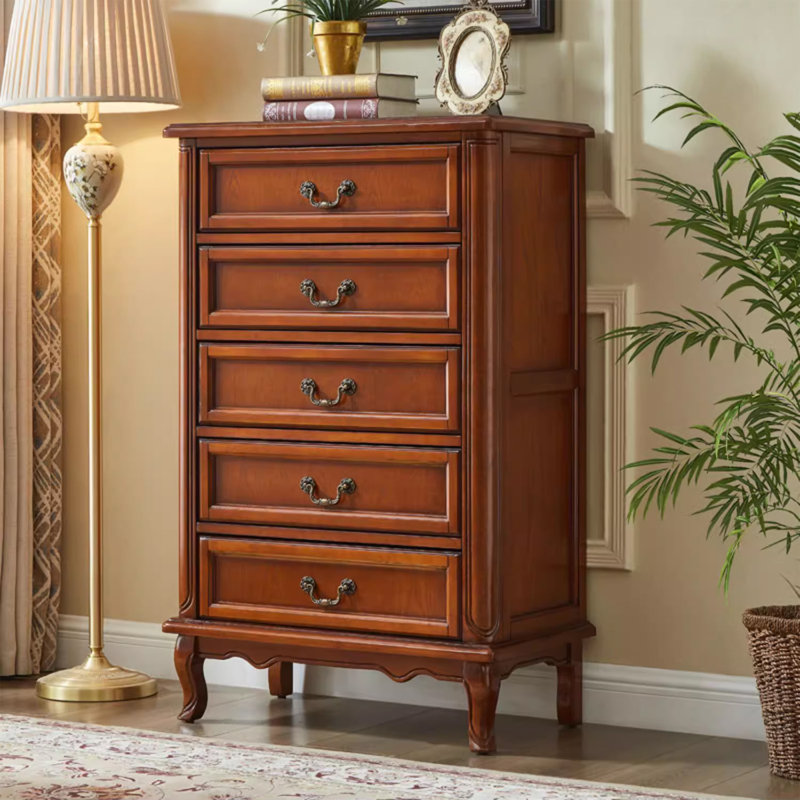 Armoire d'appoint en bois massif cerisier profond