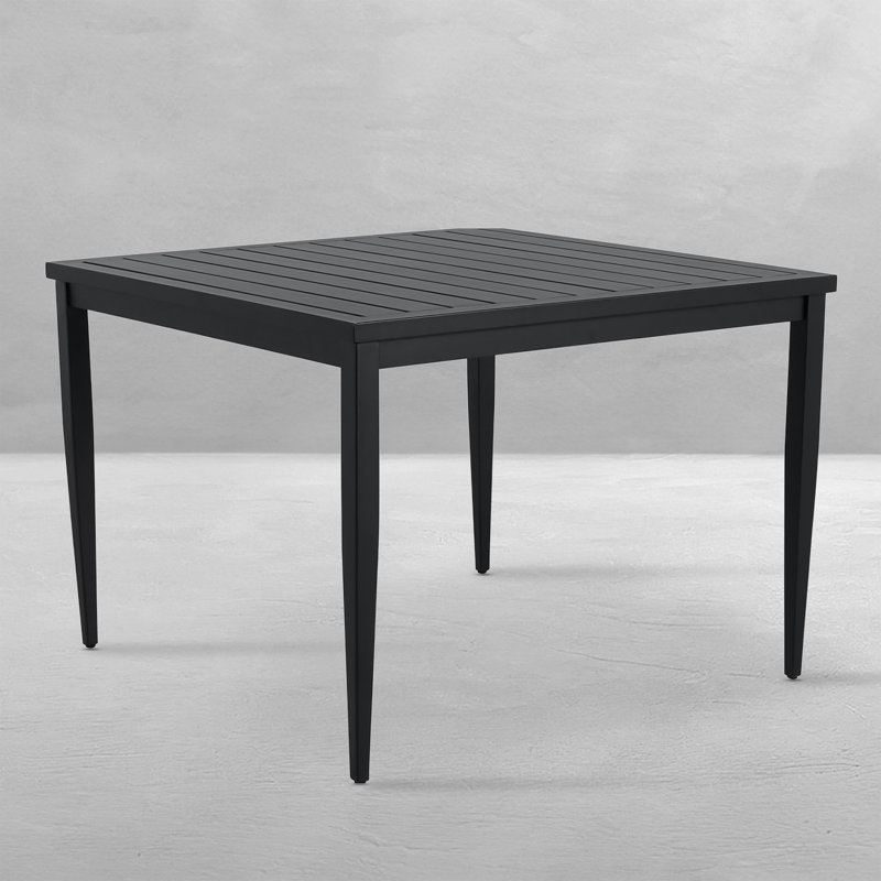 Brookings Wrought Aluminum Dining Table, Midnight