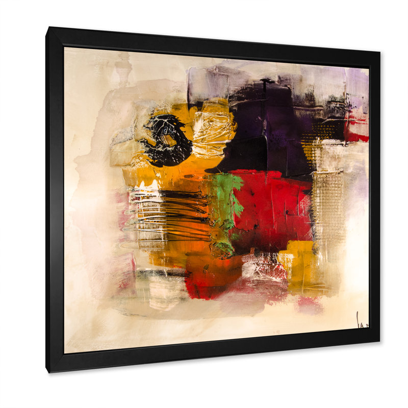 «Abstract Energetic Color Dance», reproduction de cadre photo sur toile, Cadre photo noir, H 16 po x l 16 po x P 1 po