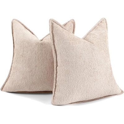 Pack Of 2 Throw Pillow Covers Soft Chenille Pillow Covers For Sofa Living Room Couch Solid Dyed Cases Pack Of 2 Throw Pillow Covers Soft Chenille Pillow Covers For Sofa Living Room Couch Solid Dyed Cases