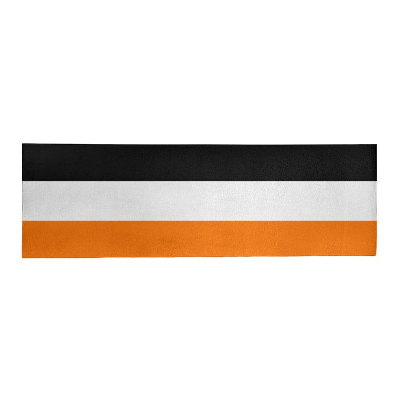 Tapis orange/noir, Tapis de couloir 2 pi 6 po x 8 pi