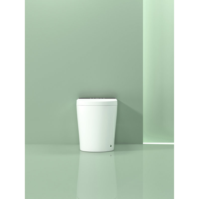 Bathroom Bidet Smart Toilet Facility - Auto Open, Flush, Heated Seat, Warm Air Dry Modern Dryer, Compact Bath