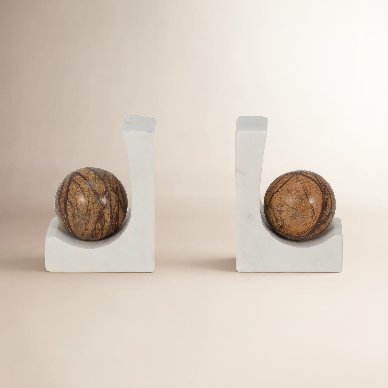 Zenith Genuine Marble Decorative Bookends