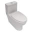 Toilette en céramique une pièce, double chasse avec siège à revêtement doux
