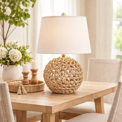 Lampe de table en rotin Brockside