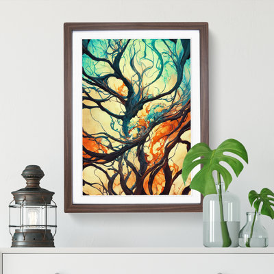 Abstract Tree Branches No.6 - Single Picture Frame Painting
