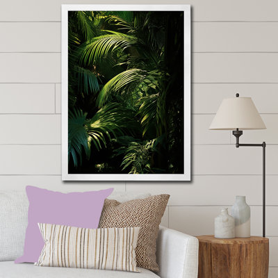 «Emerald Jungle Palm Leaves Embrace I», reproduction sur toile