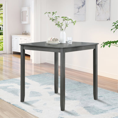Table de salle à manger en bois carrée, table de cuisine pour petit espace, table de comptoir pour 4 personnes, table basse seulement