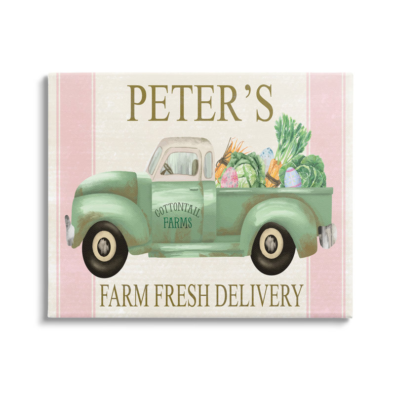 «Farm Fresh Livraison Sign», par Rust Art, Toile tendue, H 36 po x l 48 po x P 1,5 po