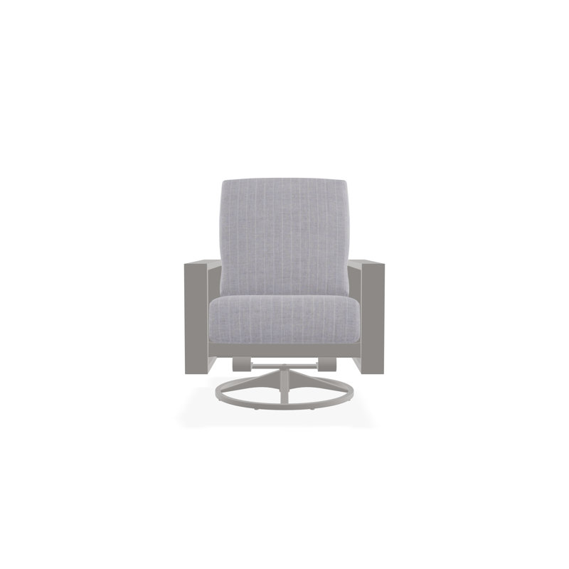 Larssen Outdoor Lounge Chair, Warm Gray, Ticking Fog