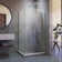 Unidoor Plus 42" W x 30.375" D x 72" H Frameless Pivot Rectangle Shower Enclosure with Fixed Panel