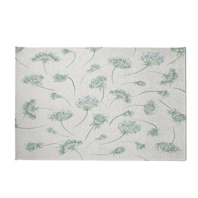 Tapis décoratif vert floral alvordton