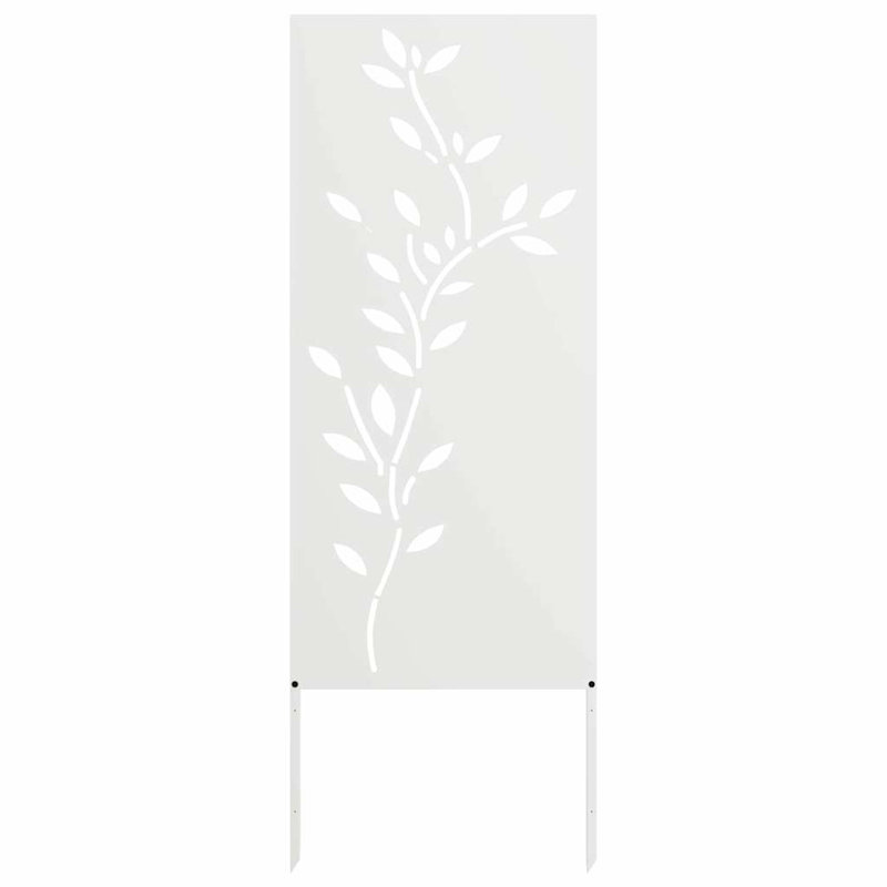 Garden Decorative Panel Stainless Steel, White, 140cm H x 50cm W x 1.7cm D