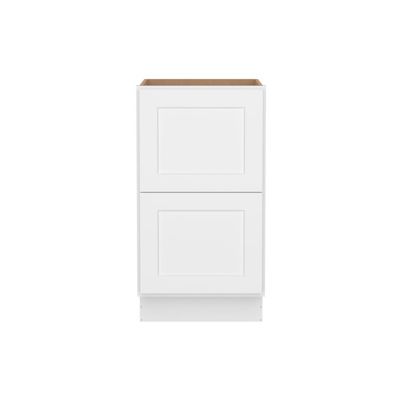 Armoire de cuisine à 2 tiroirs Furinno SHAKER, prête à assembler, P 24 po x l 18 po x H 34,5 po, blanche