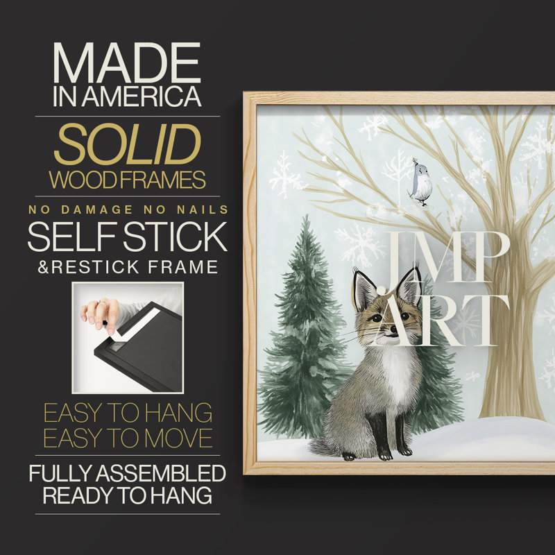 Chirstmas Art-CXXXII -Framed Print - Restickable, H 8 po x l 10 po, Naturel