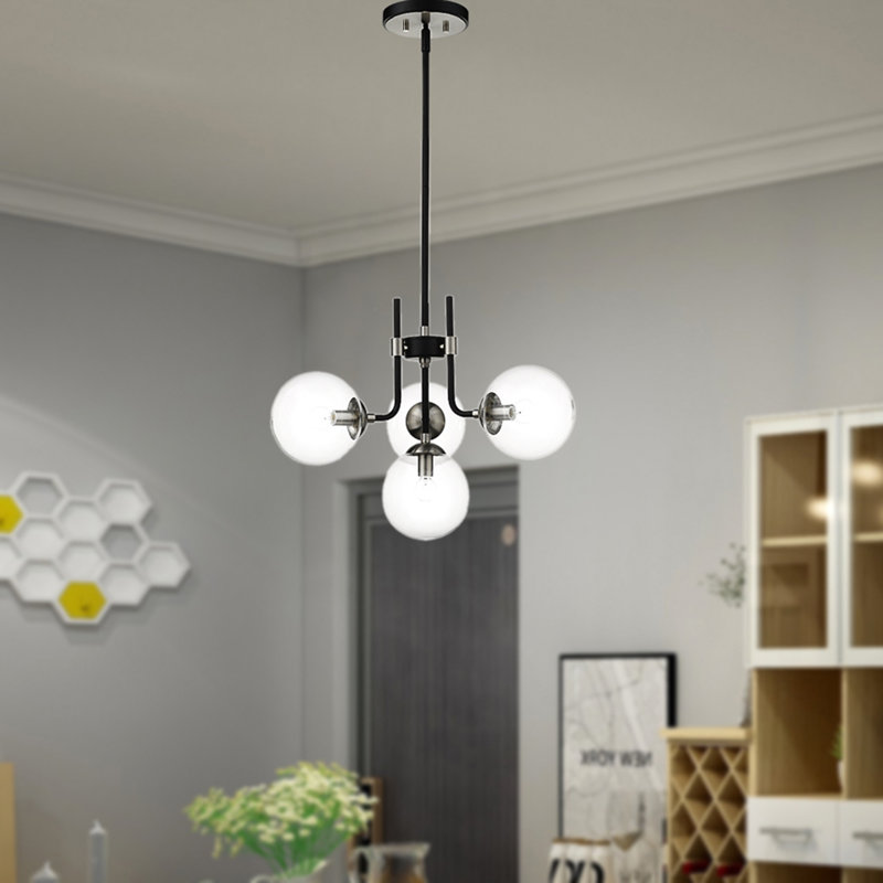 Lustre linéaire moderne à 4 lumières