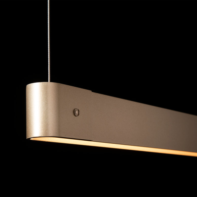 Fold 1 - Light Kitchen Island Linear LED Pendant, Soft Gold